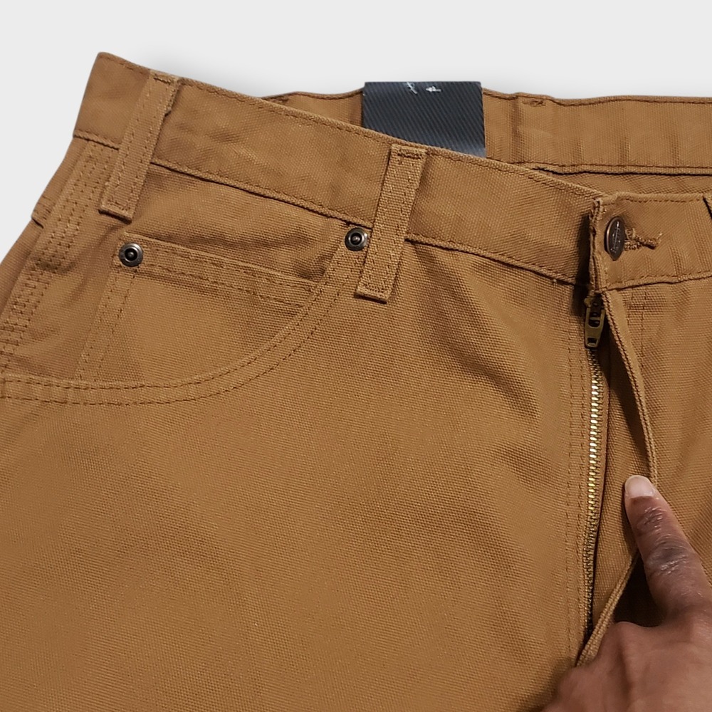 NWT Dickies Mens Carpenter Jeans Relaxed Fit Straight Leg Khaki Brown 33x34 - Picture 4 of 11